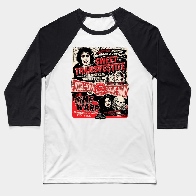 Rocky Horror Double Feature Picture Show - Dr. Frank-n-Furter Baseball T-Shirt by PistolPete315